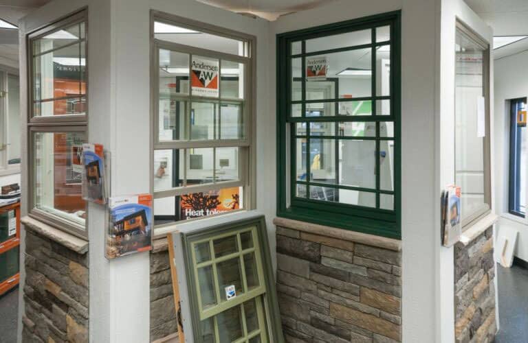 Window Display Samples in the ABC Supply Solution Center